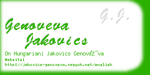 genoveva jakovics business card